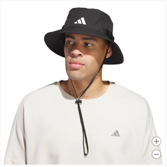 adidas Unisex Victory Bucket Hat with UPF 50+ Black - Picture 2 of 4